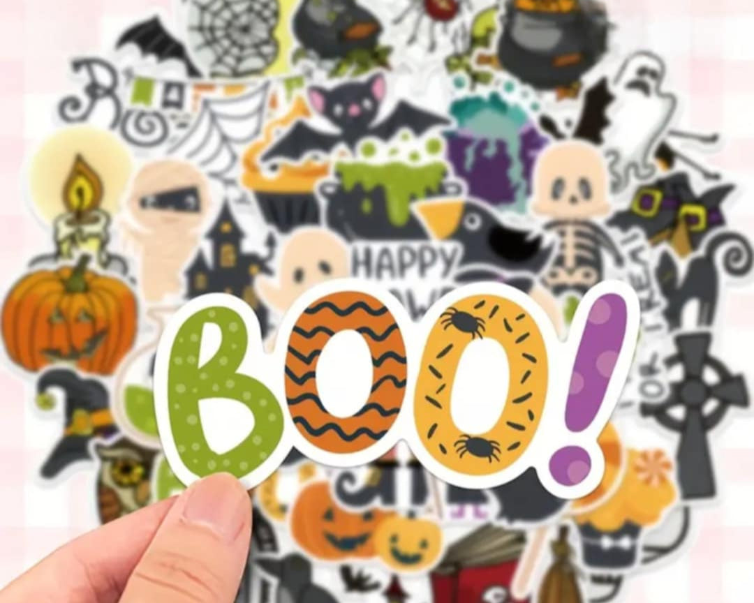 Black Spiral Notebook & Sticker Set
