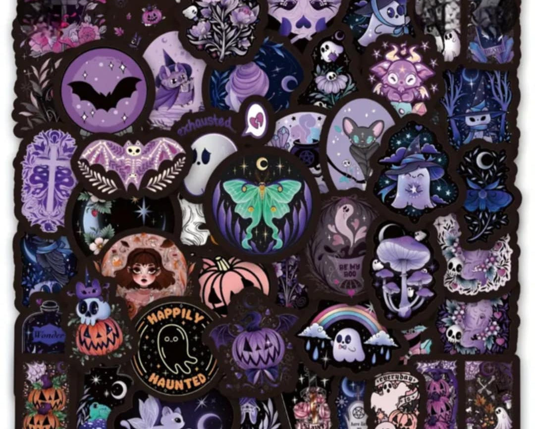 Black Spiral Notebook & Sticker Set