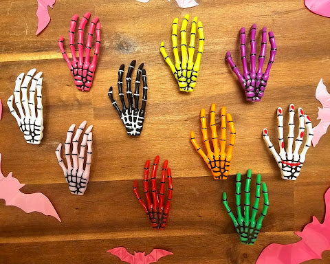 Skeleton Hand Hair Clip