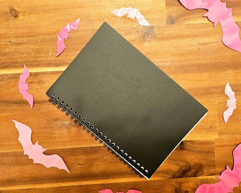 Black Spiral Notebook & Sticker Set